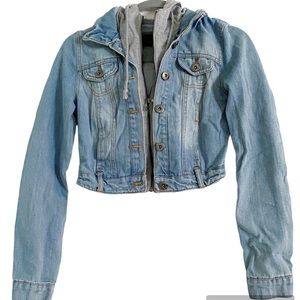 Ci Sono cropped denim jacket size small